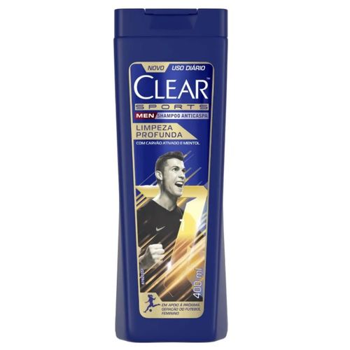 Clear Sports Shampoo Anticaspa Limpeza Profunda 400ml Clear Sports Shampoo Anticaspa Limpeza Profunda 400ml
