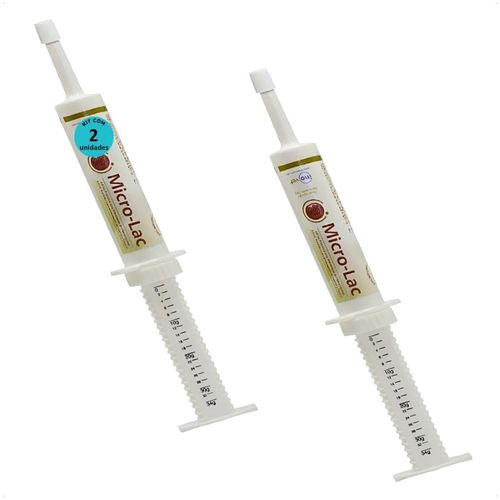 MICRO-LAC PROBIÓTICO INOVET PARA CÃES E EQUÍNOS 34G KIT COM 2