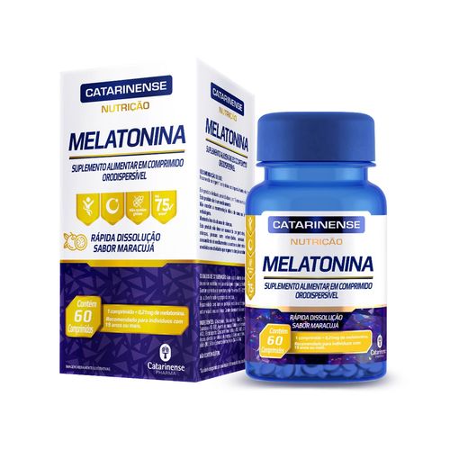 Melatonina Sabor Maracujá - Catarinense 60 Comprimidos Melatonina Sabor Maracujá - Catarinense 60 Comprimidos