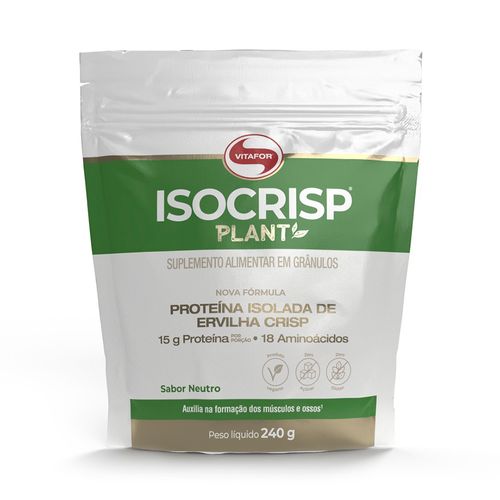 Isocrisp Plant Proteína Isolada Ervilha Pouch Vitafor 240g Neutro