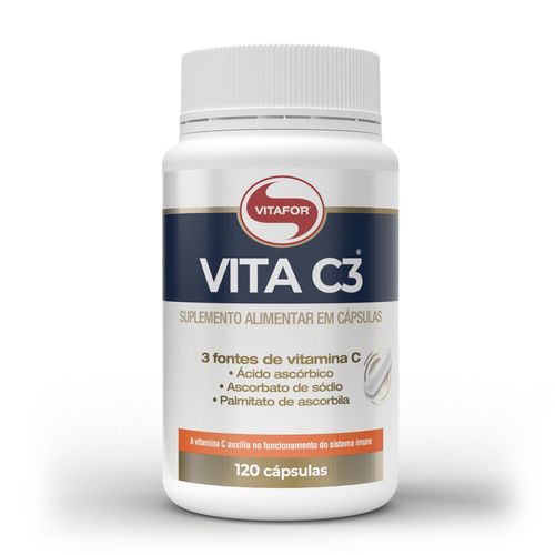 Vita C3 Vitamina C Vitafor 120 Cápsulas Vita C3 Vitamina C Vitafor 120 Cápsulas