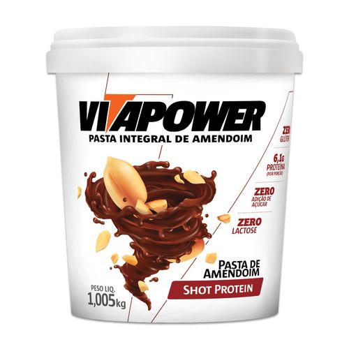 Pasta de Amendoim Vitapower Integral Shot Protein 1Kg Pasta de Amendoim Vitapower Integral Shot Protein 1Kg