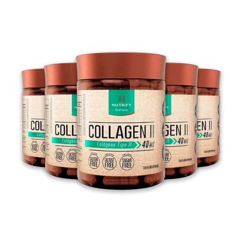 Kit 5 Colágeno Tipo 2 Collagen II Nutrify 60 Cápsulas Kit 5 Colágeno Tipo 2 Collagen II Nutrify 60 Cápsulas