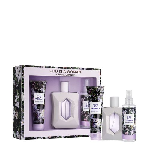 Kit Ariana Grande God Is A Woman Feminino - EDP 100ml + Body Soufflé 100ml + Body Mist 118ml Kit