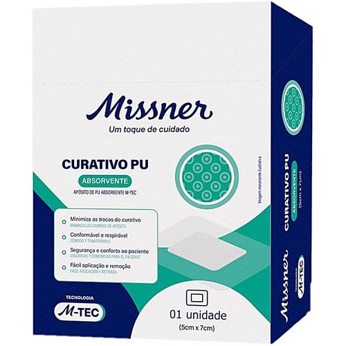 Curativo Filme PU Transparente Absorvente 5X7cm - unidade