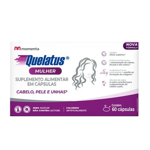 Quelatus Mulher Suplemento Alimentar Momenta 60cps Quelatus Mulher Suplemento Alimentar Momenta 60cps