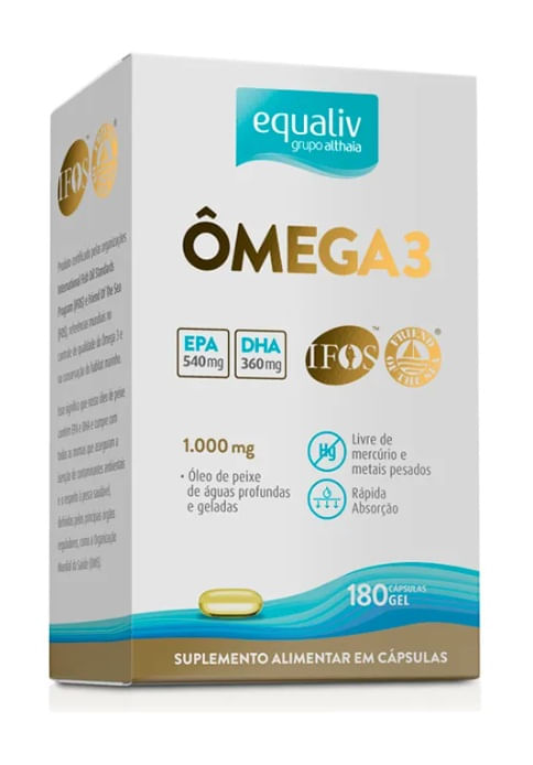 Ômega 3 Suplemento Alimentar Equaliv 180cps