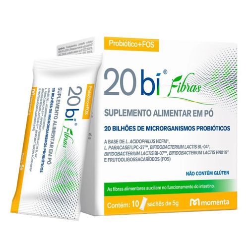 20bi Fibras Suplemento Alimentar Probiótico Momenta 10 sachês