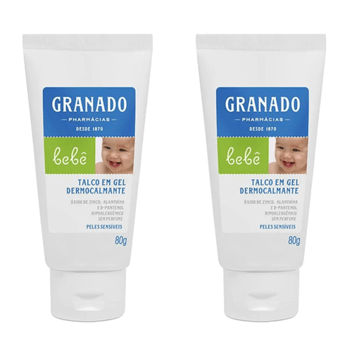 Kit com 2 Unidades de Granado Talco Em Gel Dermocalmante 80g