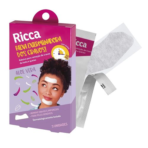 Ricca Fita Adesiva Para Retirar Cravos Da Zona T E Queixo 3 Unidades