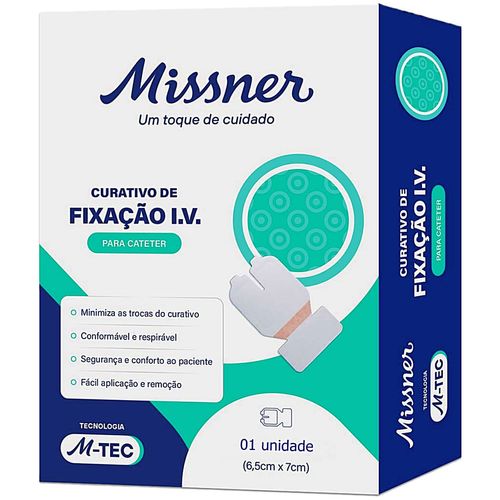 Curativo Filme Adesivo Fixação Cateter I.V. 6,5x7cm -unidade