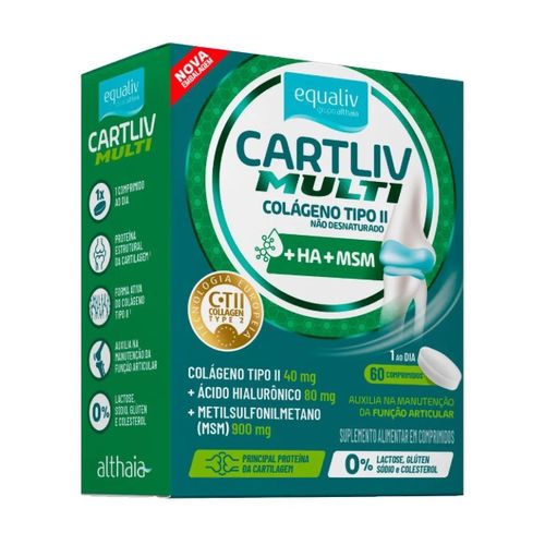 Cartliv Multi Colágeno Tipo II Equaliv 60cpr