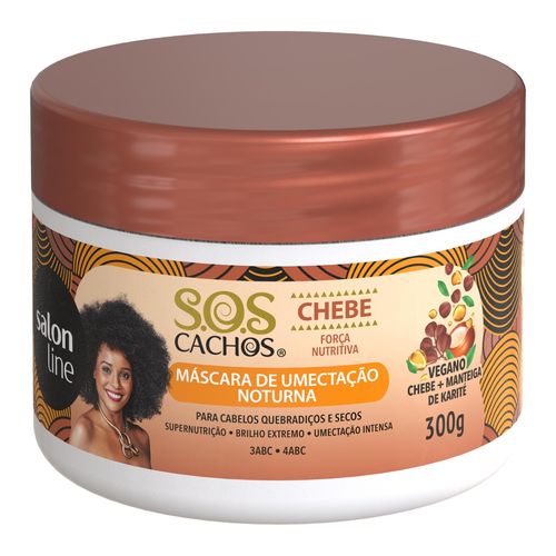 Máscara de Umectação Noturna SOS Cachos Chebe 300g (Saiu de Linha)