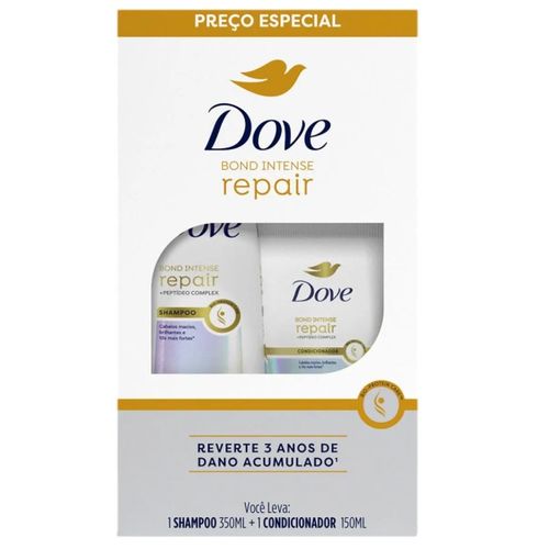 Kit Dove Bond Repair + Peptideo Shampoo 350ml + Condicionador 150ml