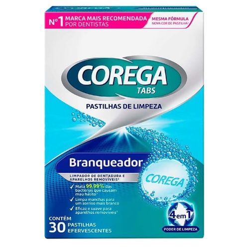 Corega Tabs Branqueador 30 pastilhas