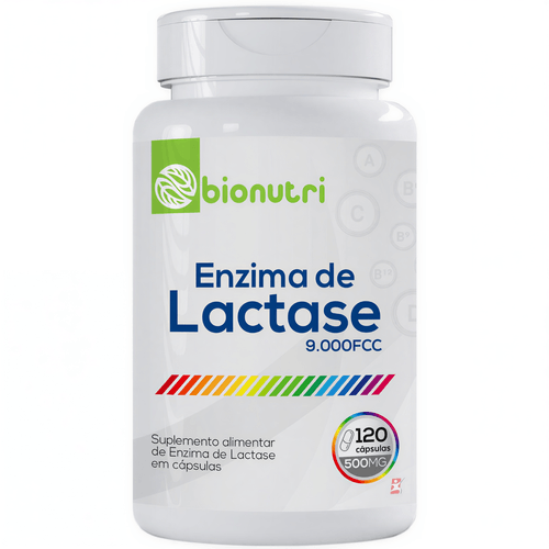 ENZIMA LACTASE 3000 FCC POR CÁPSULA 120 CÁPSULAS - BIONUTRI