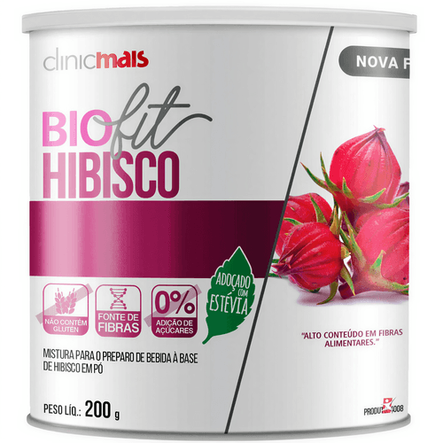 BIOFIT HIBISCO SOLUVEL FONTE DE FIBRAS - FRUTAS VERMELHAS 200G - CLINICMAIS