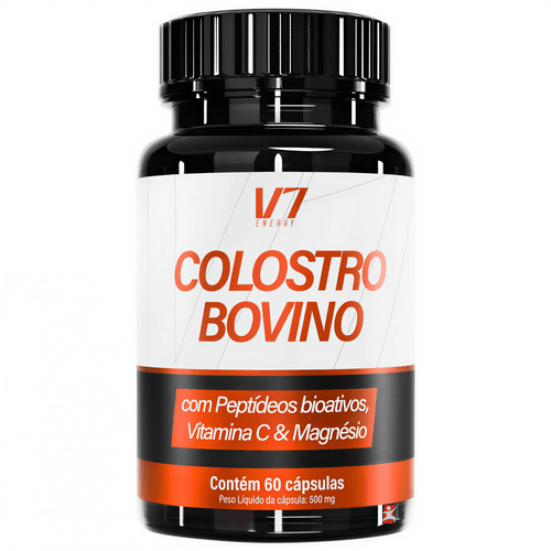 COLOSTRO BOVINO + PEPTÍDEOS BIOATIVOS + VITAMINA C + MAGNÉSIO 60 CAPS - V7 ENERGY COLOSTRO BOVINO + PEPTÍDEOS BIOATIVOS + VITAMINA C + MAGNÉSIO 60 CAPS - V7 ENERGY