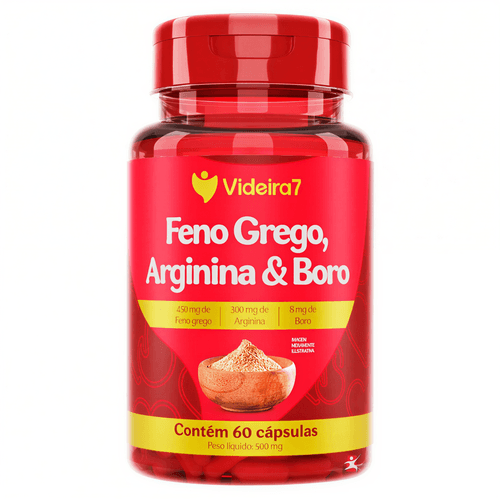FENO GREGO + BORO + ARGININA - SAÚDE DO HOMEM 60 CAPSULAS - VIDEIRA 7 FENO GREGO + BORO + ARGININA - SAÚDE DO HOMEM 60 CAPSULAS - VIDEIRA 7