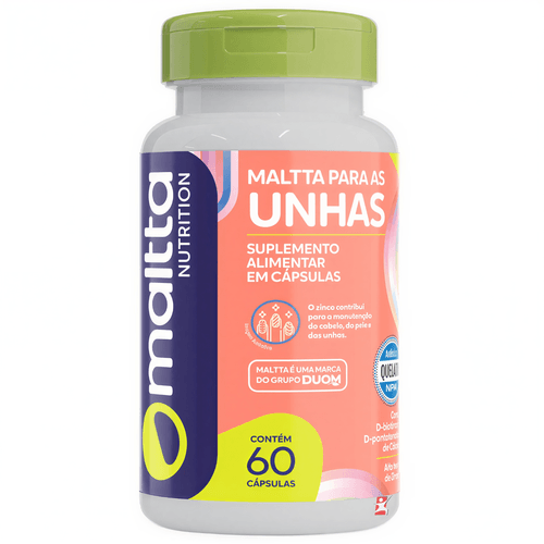 MALTTA PARA AS UNHAS VITAMINAS + MINERAIS FÓRMULA CONCENTRADA 1 AO DIA 60 CÁPSULAS - MALTTA NUTRITION