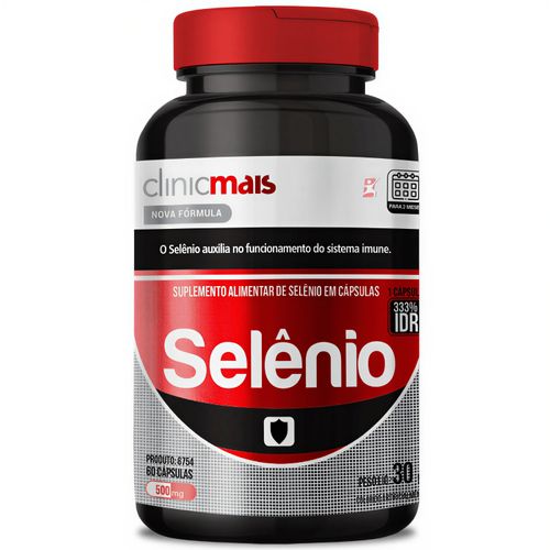 SELÊNIO SUPER CONCENTRADO 200MCG 333% DA IDR 1 CÁPSULA AO DIA 60 CÁPSULAS – CLINICMAIS