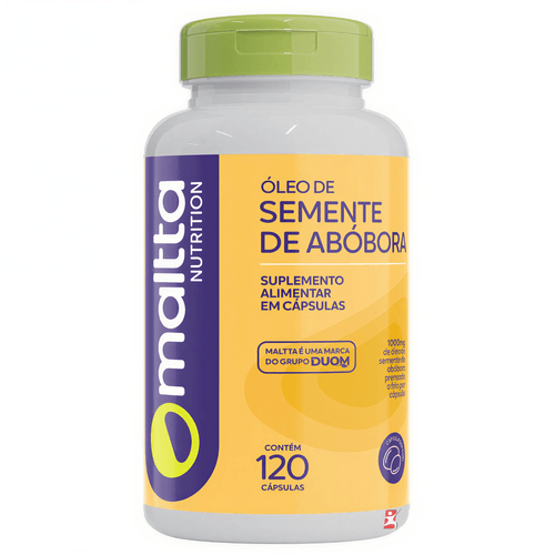 ÓLEO DE SEMENTE DE ABÓBORA 1G POR CÁPSULA 120 CÁPSULAS - MALTTA NUTRITION