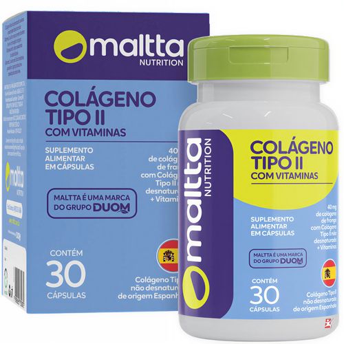 COLÁGENO TIPO 2 IMPORTADO + COMPLEXO B + VIT E + VIT C + VIT K - MALTTA NUTRITION