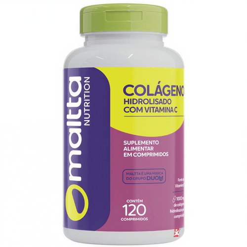 COLÁGENO HIDROLISADO COM VITAMINA C 1000MG 120 CPR - MALTTA NUTRITION