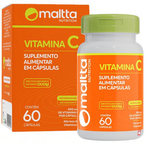 VITAMINA C CONCENTRADA 500MG SISTEMA IMUNE ANTIOXIDANTE 1 AO DIA 60 CÁPSULAS - MALTTA NUTRITION VITAMINA C CONCENTRADA 500MG SISTEMA IMUNE ANTIOXIDANTE 1 AO DIA 60 CÁPSULAS - MALTTA NUTRITION