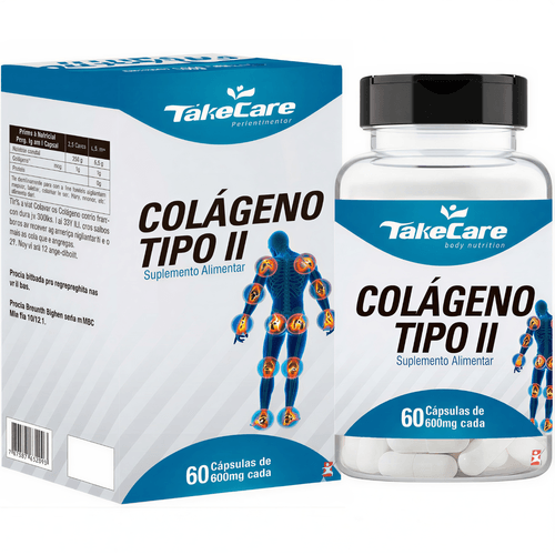 COLÁGENO TIPO 2 PURO NÃO DESNATURADO 60 CÁPSULAS - TAKE CARE COLÁGENO TIPO 2 PURO NÃO DESNATURADO 60 CÁPSULAS - TAKE CARE