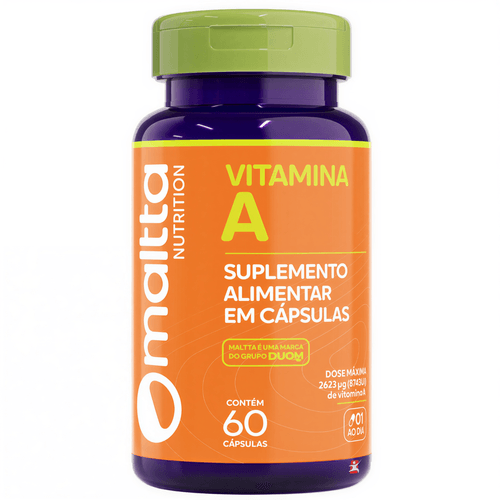 VITAMINA A EM ALTA CONCENTRAÇÃO ACETATO DE RETINOL 60 CÁPSULAS - MALTTA NUTRTION