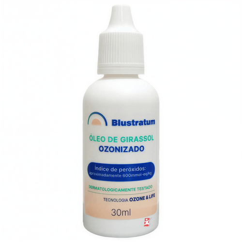 ÓLEO DE GIRASSOL OZONIZADO 30ML HIDRATANTE, CICATRIZANTE, TRATAMENTO - BLUSTRATUM