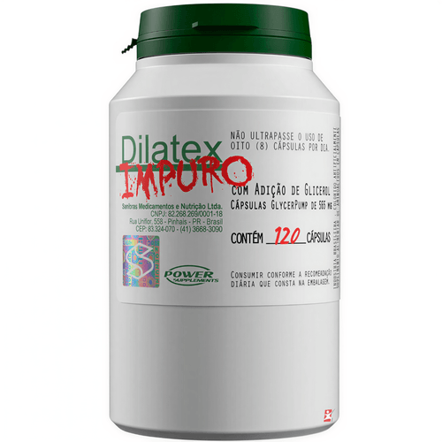 DILATEX IMPURO GLYCEPUMP GLICEROL + ALANINA + ARGININA 120 CÁPSULAS - POWER SUPPLEMENTS DILATEX IMPURO GLYCEPUMP GLICEROL + ALANINA + ARGININA 120 CÁPSULAS - POWER SUPPLEMENTS