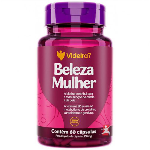 BELEZA MULHER - CABELO PELE E UNHAS SUPER FÓRMULA PARA A MULHER 1 AO DIA 60 CÁPSULAS - VIDEIRA 7