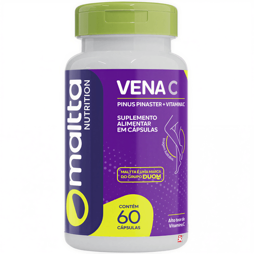 VENA C PINUS PINASTER CONCENTRADO + VITAMINA C 60 CÁPSULAS - MALTTA NUTRITION