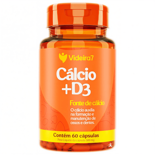 CALCIO 830MG + VITAMINA D3 200UI POR PORÇÃO 60 CAPSULAS - VIDEIRA 7