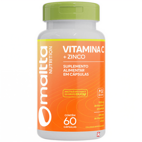 VITAMINA C 500MG + ZINCO 7MG 60 CAPSULAS CONCENTRADO SUPER IMUNIDADE - MALTTA NUTRITION VITAMINA C 500MG + ZINCO 7MG 60 CAPSULAS CONCENTRADO SUPER IMUNIDADE - MALTTA NUTRITION