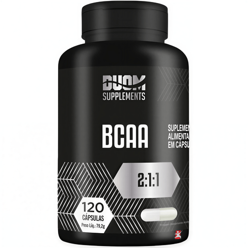 BCAA CONCENTRADO 2:1:1 LEUCINA + ISOLEUCINA + VALINA 120 CÁPSULAS - DUOM SUPPLEMENTS