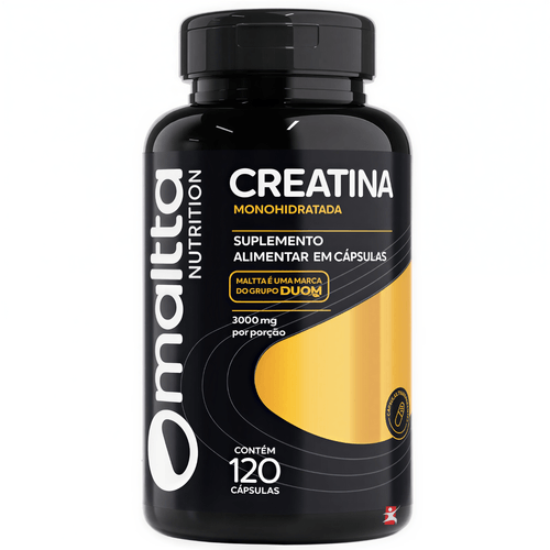 CREATINA MONOHIDRATADA CONCENTRADA 3G POR PORÇÃO 120 CÁPSULAS - MALTTA NUTRITION