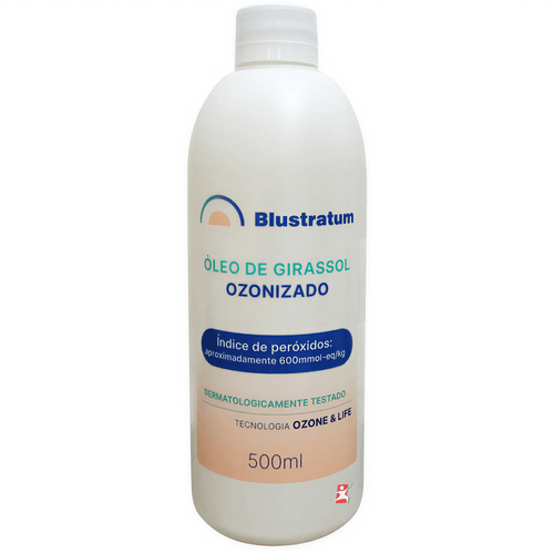 ÓLEO DE GIRASSOL OZONIZADO 500ML HIDRATANTE, CICATRIZANTE, TRATAMENTO - BLUSTRATUM