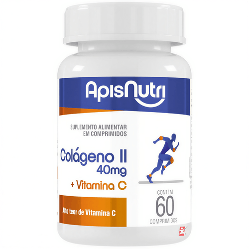 COLAGENO TIPO 2 + VITAMINA C 1 AO DIA 60 COMPRIMIDOS CONCENTRADOS - APISNUTRI COLAGENO TIPO 2 + VITAMINA C 1 AO DIA 60 COMPRIMIDOS CONCENTRADOS - APISNUTRI
