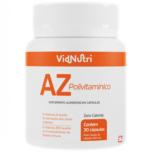 AZ POLIVITAMINICO VITAMINAS E MINEIRAIS 1 AO DIA 30 CAPSULAS - VIDNUTRI AZ POLIVITAMINICO VITAMINAS E MINEIRAIS 1 AO DIA 30 CAPSULAS - VIDNUTRI