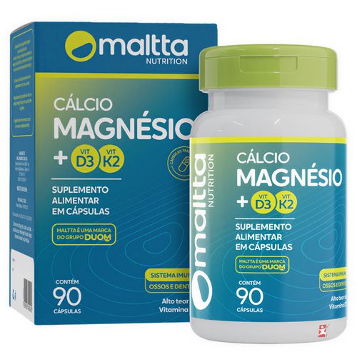 CÁLCIO MDK - CÁLCIO + MAGNÉSIO + VITAMINAS K2 + D3 90 CÁPSULAS - MALTTA NUTRITION