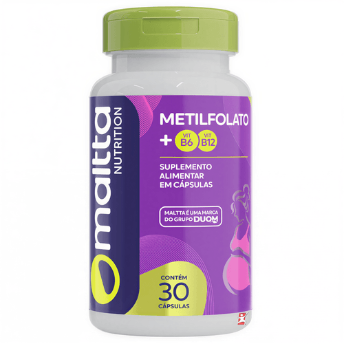 METILFOLATO CONCENTRADO + VITAMINA B6 + VITAMINA B12 30 CÁPSULAS - MALTTA NUTRITION