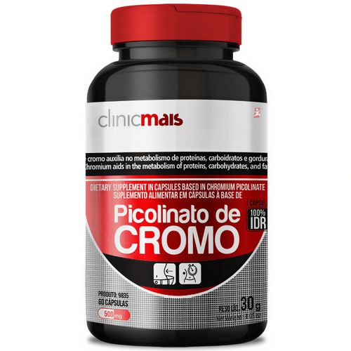 PICOLINATO DE CROMO APENAS 1 CÁPSULA AO DIA 60 CÁPSULAS – CLINICMAIS