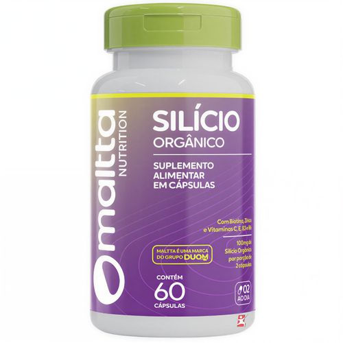 SILICIO ORGANICO CABELO, PELE E UNHAS + VITAMINAS + ZINCO 60 CÁPSULAS - MALTTA NUTRITION SILICIO ORGANICO CABELO, PELE E UNHAS + VITAMINAS + ZINCO 60 CÁPSULAS - MALTTA NUTRITION