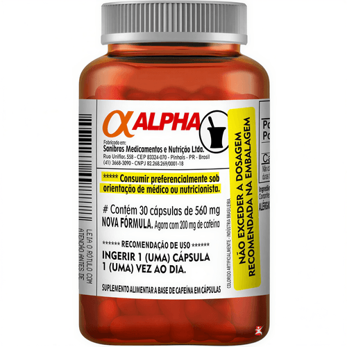 ALPHA AXCELL MUTANTE CAFEÍNA 200MG NA PORÇÃO 30 CÁPSULAS - POWER SUPPLEMENTS