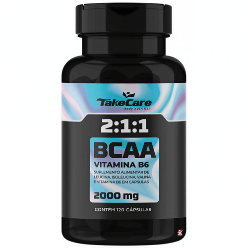 BCAA 2:1:1 + VITAMINA B6 - LEUCINA + ISOLEUCINA + VALINA 120 CÁPSULAS - TAKE CARE BCAA 2:1:1 + VITAMINA B6 - LEUCINA + ISOLEUCINA + VALINA 120 CÁPSULAS - TAKE CARE
