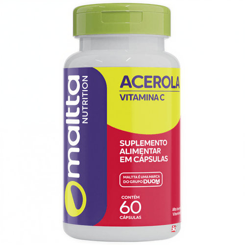 VITAMINA C A BASE DE ACEROLA CONCENTRADA 60 CÁPSULAS - MALTTA NUTRITION