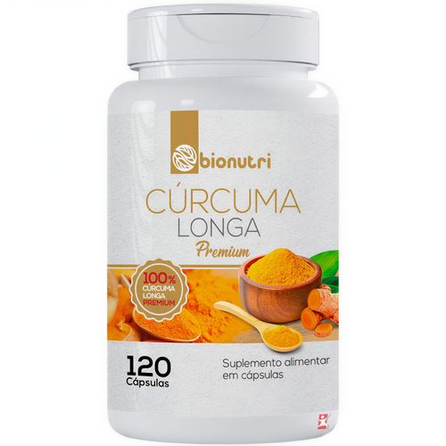 CURCUMA LONGA 100% PREMIUM CURCUMINA 120 CÁPSULAS - BIONUTRI